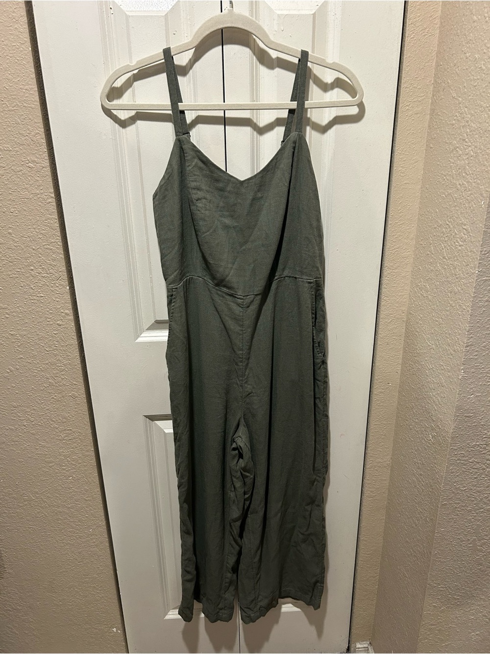 NWT Old Navy Linen Blend Wide Leg Crop Jumpsuit , size SPetite - Picture 5 of 8
